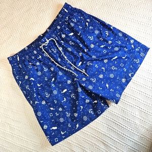 Brooks Brothers Swim Trunks Size L Coastal Ocean Boat Anchor Whale